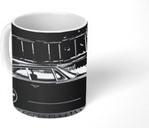 Mok - Porsche - Zwart - Wit - Velgen - 350 ML - Beker