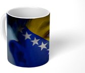 Mok - Koffiemok - Vlag van Bosnië en Herzegovina - Mokken - 350 ML - Beker - Koffiemokken - Theemok