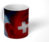 Mok - Koffiemok - Vlag van Zwitserland - Mokken - 350 ML - Beker - Koffiemokken - Theemok