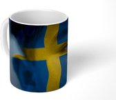 Mok - Koffiemok - Vlag van Zweden - Mokken - 350 ML - Beker - Koffiemokken - Theemok