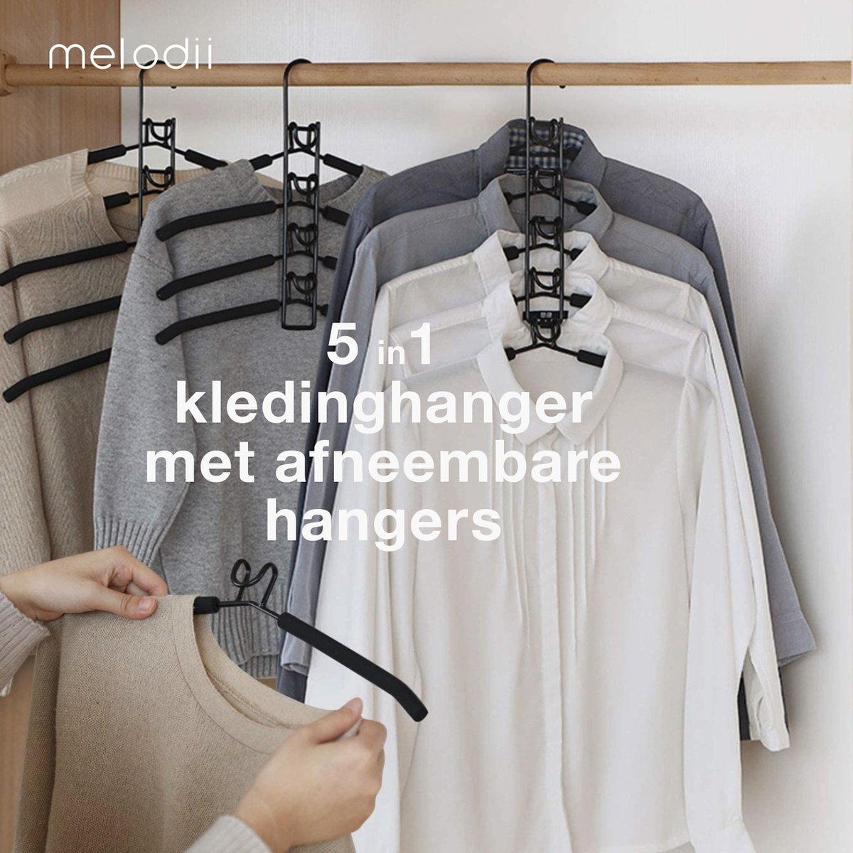 Metalen Anti-Slip Kledinghangers met Clips - Kleerhangers - Kle