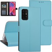 LichtBlauw hoesje voor Oppo A94 5G - Book Case - Pasjeshouder - Magneetsluiting