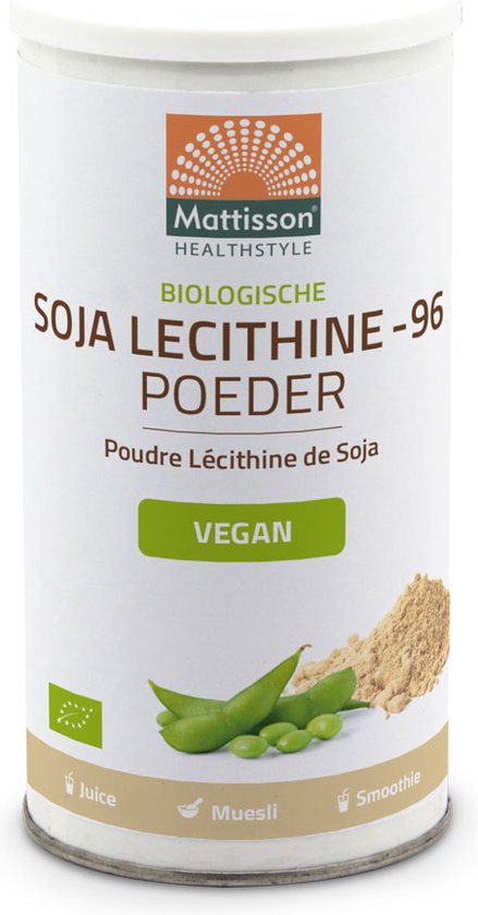 Mattisson - Biologische Soja Lecithine-96 Poeder - Fosfor Mineraal - Vegan - 200 Gram