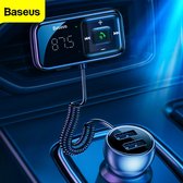 Baseus Handsfree Car Kit l FM Transmitter | Multifunctioneel l Oplaadfunctie l Auto/Muziek l Bluetooth 5.0 l ABS l Zwart