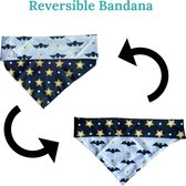Vleermius Halloween Bandana - Reversible honden bandana - halloween bandana - Bat design - Star design - honden halsdoek