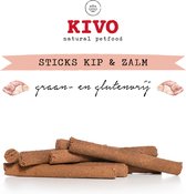 Kivo Petfood Hondensnack Sticks Kip & Zalm 2 zakken x 10 stuks - Graanvrij en Glutenvrij