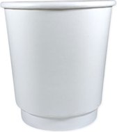 Koffiebeker - Karton/PE Dubbelwandig 8 oz 240 ml - 100 Stuks - Wit