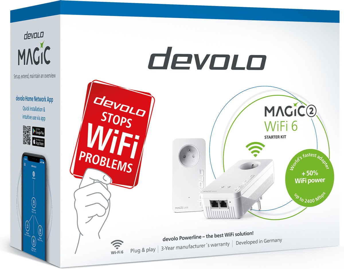 ② Devolo Magic 2 Starter Kit + Devolo Magic 2 Add-on (wifi 6) — Routeurs &  Modems — 2ememain