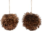 Bal Deco Hangend Losse Veren Bruin Mix Assortiment Van 2 / Set van 4 stuks