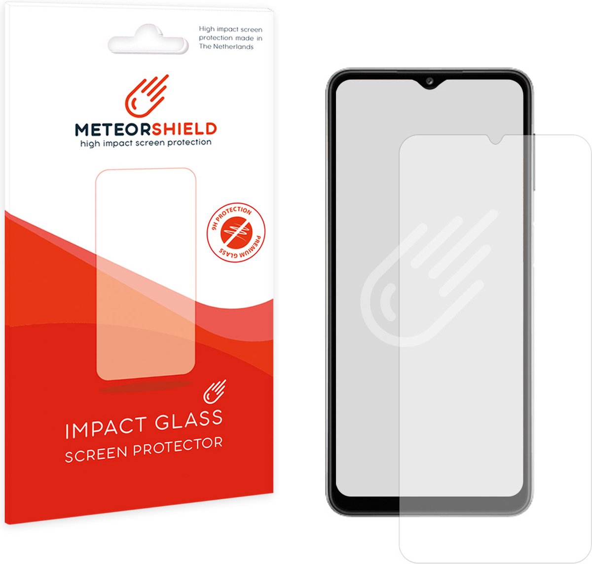 Meteorshield Samsung Galaxy A32 5G screenprotector - Ultra clear impact glass