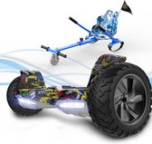 Microgo Hoverboard 8.5 Inch | 700W Motor | Bluetooth Speaker | Hiphop + Kart Blauw