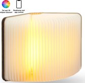 YUCONN Draadloos Smart Boeklamp - Tafellamp Slaapkamer - Leeslamp Dimbaar - Bureaulamp LED - Wake Up Light - Hout - XL