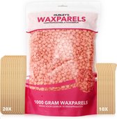 MURLEY'S Wax ontharen 1000 gram wax beans incl. 30 spatula's 1 kg wax navulling wax ontharen - navulling wax beans - ontharen van lichaam en gezicht - Brazilian hard wax beans - Voordelig