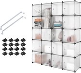 Supremium Garderobe Kast l 184*147 CM l Multifunctioneel l Operbergen/Kasten l Duurzaam l ABS l Transparant