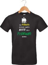 Mijncadeautje - T-shirt - zwart - maat XL -Alle mannen zijn gelijk - februari