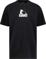 Dsquared2 Jongens Shadow Leaf T-shirt Zwart maat 152