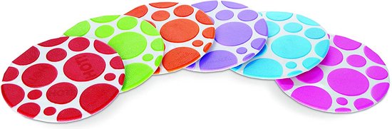Munchkin Grippy Dots Anti-Slip badmat stippen - 6 stuks - Diverse kleuren