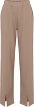 Pieces PCKLARA HW SLIT  WIDE PANTS D2D Dames Warm Taupe - Maat M