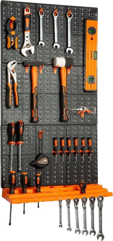 DURHAND geperforeerde gereedschapswand plank 54-delige gereedschapshouder gereedschapswand voor