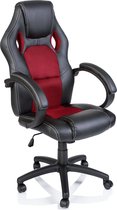 Sierra Gaming Stoel - Bureaustoel - Vaste Armleuningen - Stoel Met Hoofdleuning - Game Stoel - Rood