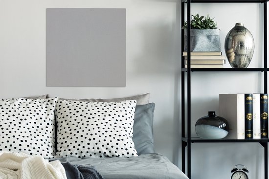 Canvas Schilderij Metaal print - Grijs - 50x50 cm - Wanddecoratie