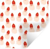 Muurstickers - Sticker Folie - Sint - Sinterklaas - Kinderen - Jongens - Meisjes - Kind - 50x50 cm - Plakfolie - Muurstickers Kinderkamer - Zelfklevend Behang - Sinterklaas Decoratie - Sinterklaas Stickers - Zelfklevend behangpapier - Stickerfolie