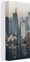 Canvas Schilderij Skyline van New York - 20x40 cm - Wanddecoratie