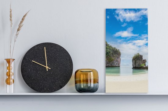 Canvas schilderij 20x40 cm - Wanddecoratie Bergen op Ko Hong - Muurdecoratie woonkamer - Slaapkamer decoratie - Kamer accessoires - Schilderijen op canvas