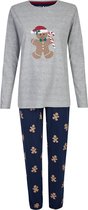 Happy Shorts Dames Kerst Pyjama Shirt + Broek Gingerbread - Maat M