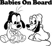 Baby - Babies On Board (wit) (20x15cm) Goofy Pluto