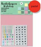 Knutselpapier pastel + 3D stickers