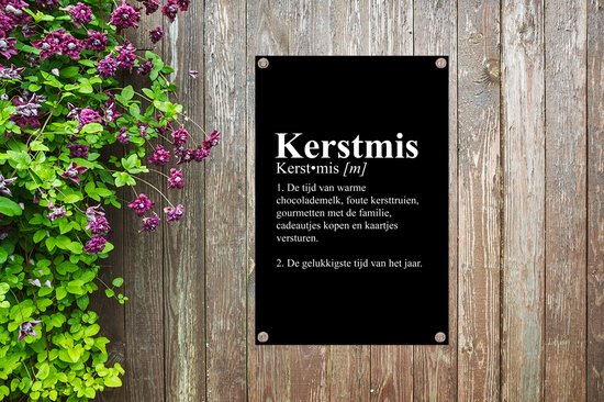 Posters de jardin Noël - Pull de Noël - Zwart - Wit - 60x90 cm