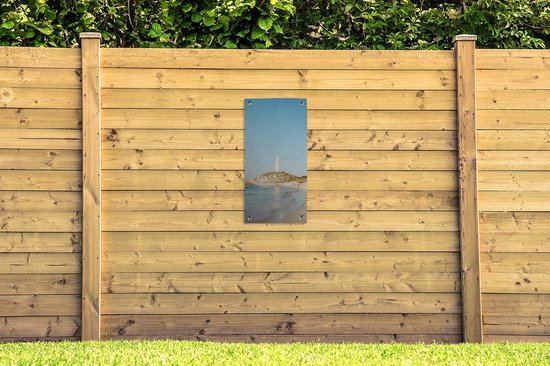 Affiche de jardin Île avec phare - Décoration murale cm - Décoration murale d'extérieur - Affiche de jardin - Toile de jardin - Affiche de clôture - Tableau de jardin