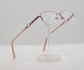 Leesbril +1.0 / halfbril van metalen frame / bril op sterkte +1,0 / GRIJZE metaal / unisex leesbril met microvezeldoekje / dames en heren leesbril / Aland optiek 017 / lunettes de