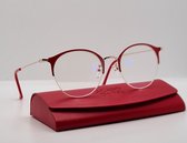 Montuurloze titanium unisex leesbril +1,0 donkerblauw kleur / Lichtgewicht Lezers Brillen/ bril op sterkte +1.0 / rimless glasses / bril met koker en doekje / dames en heren leesbr