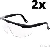 ESTARK® Veiligheidsbril Transparant - Professioneel - LichtGewicht - Polycarbonaat - CE gekeurd - Vuurwerkbril - Beschermbril - Veiligheidbril - Veiligheid Bril - Oogbeschermer - S