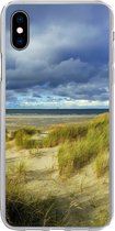 Geschikt voor iPhone Xs hoesje - Noordzee - Vlieland - Duinen - Siliconen Telefoonhoesje