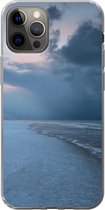 Geschikt voor iPhone 12 Pro hoesje - Noordzee - Storm - Water - Siliconen Telefoonhoesje