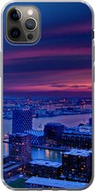 iPhone 13 Pro Max hoesje - Rotterdam - Lucht - Roze - Siliconen Telefoonhoesje