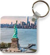 Sleutelhanger - Uitdeelcadeautjes - Vrijheidsbeeld met de skyline van New York - Plastic