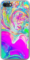 Geschikt voor iPhone 7 hoesje - Kunst - Kleuren - Psychedelisch - Siliconen Telefoonhoesje