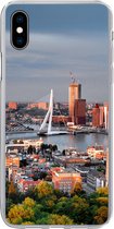 Geschikt voor iPhone Xs Max hoesje - Rotterdam - Skyline - Boom - Siliconen Telefoonhoesje