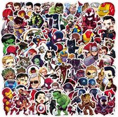 Avengers Stickers - 50 Stuks - Marvel - Marvel Avengers - Stickers Volwassenen - Spiderman - Iron Man - Captain America - Hulk - Guardians of the Galaxy