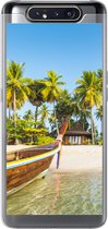 Geschikt voor Samsung Galaxy A80 hoesje - Strand - Kajak - Zomer - Siliconen Telefoonhoesje