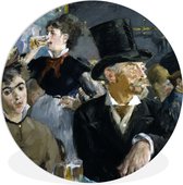 WallCircle - Wandcirkel ⌀ 30 - The Café-Concert - Edouard Manet - Ronde schilderijen woonkamer - Wandbord rond - Muurdecoratie cirkel - Kamer decoratie binnen - Wanddecoratie muurcirkel - Woonaccessoires