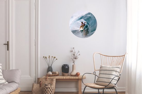 WallCircle - Wall Circle - Wall Circle Indoor - Surfing Man - 30x30 cm - Décoration murale - Peintures Ronds