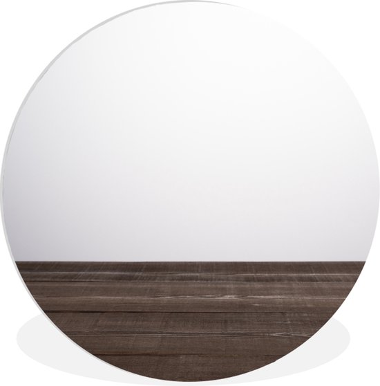 WallCircle - Wandcirkel ⌀ 60 - Planken structuur met een witte achtergrond - Ronde schilderijen woonkamer - Wandbord rond - Muurdecoratie cirkel - Kamer decoratie binnen - Wanddecoratie muurcirkel - Woonaccessoires