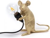 Seletti Mouse Sitting Tafellamp USB Goud