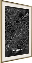 Poster City Map: Brussels (Dark) 40x60