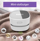 Auto stofzuiger mini - Sinterklaas cadeautjes - Desk Vacuum met batterij -  Mini Stofzuiger - Desk Cleaner - Bureau Stofzuiger - cadeautje - Bureau cleaner - wit